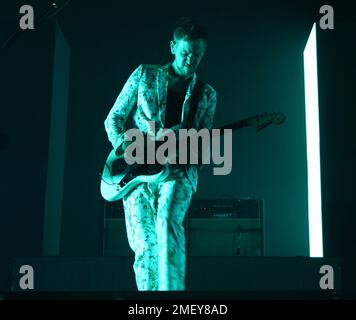 Le 1975 en concert du Barclays Center de New York Banque D'Images