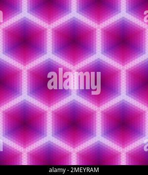 Arrière-plan géométrique abstrait. Motif sans couture de 3D cubes et hexagones. 3d illustration vectorielle. Illustration de Vecteur