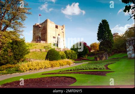 Château de Guildford Circa 1995 tourné en film. Banque D'Images