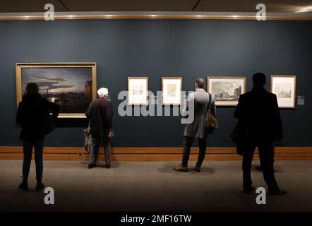 New York, États-Unis. 23rd janvier 2023. Les invités assistent à un avant-goût de la presse de Beyond the Light: Identity and place in XIXe siècle Danish Art au Metropolitan Museum of Art mardi, à 24 janvier 2023, à New York. Photo de John Angelillo/UPI crédit: UPI/Alay Live News Banque D'Images