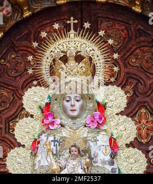 Image de la Virgen del Rocio, à l'intérieur de l'Ermita del Rocio, ermitage à Almonte, à Huelva, Espagne Banque D'Images