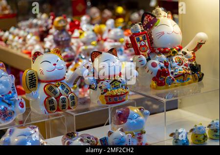 Chats chinois en vente au marché central de Kuala Lumpur Banque D'Images