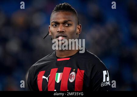 Roma, Italie. 24th janvier 2023. Rafael Leao d'AC Milan pendant la série Un match de football entre SS Lazio et AC Milan au stade Olimpico à Rome (Italie), 24 janvier 2023. Photo Andrea Staccioli/Insidefoto crédit: Insidefoto di andrea staccioli/Alamy Live News Banque D'Images