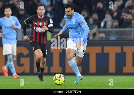 Stadio Olimpico, Rome, Italie. 24th janvier 2023. Serie A football ; Lazio versus AC Milan; Pedro de SS Lazio crédit: Action plus Sports/Alamy Live News Banque D'Images