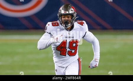 Tampa Bay Buccaneers linebacker Cam Gill (49) runs onto the field during a  NFL football game against the Buffalo Bills, Sunday, Dec.12, 2021 in Tampa,  Fla. (AP Photo/Alex Menendez Stock Photo - Alamy