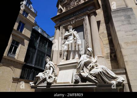 Monument de l'Amiral Gaspard de Coligny.Paris.France Banque D'Images