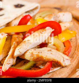 Fajitas au poulet Banque D'Images