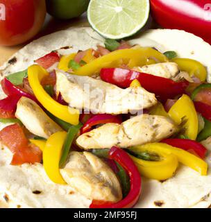 Fajitas au poulet Banque D'Images