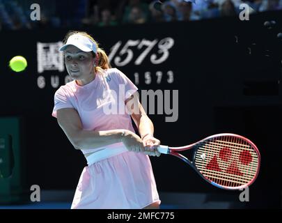 Melbourne, Australie. 25th janvier 2023. Open d'Australie 2023 Melbourne Park Day 10 25/01/2023 Donna Vekic (CZE) perd le quart final du match Credit: Roger Parker/Alay Live News Banque D'Images