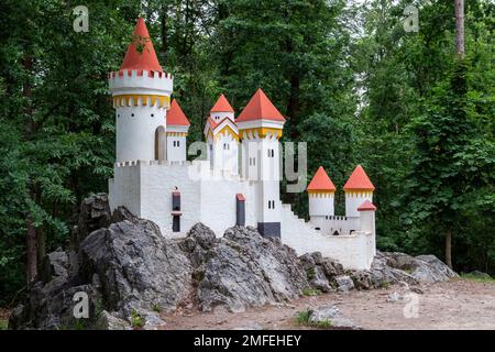 Miniature du château sur la roche, république tchèque Banque D'Images