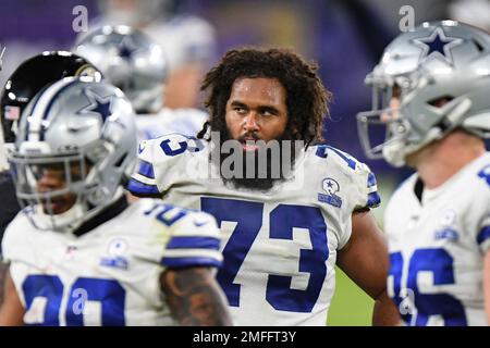 December 16, 2018: Dallas Cowboys center Joe Looney (73) during NFL  football game action between the Dallas Cowboys and the Indianapolis Colts  at Lucas Oil Stadium in Indianapolis, Indiana. Indianapolis defeated Dallas