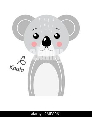 Ours Koala . Personnage de dessin animé . Vecteur . Illustration de Vecteur