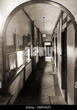 Pubs britanniques auberges et tavernes - Une vieille photo de la galerie datant de 1940 au White Horse de Romsey Banque D'Images