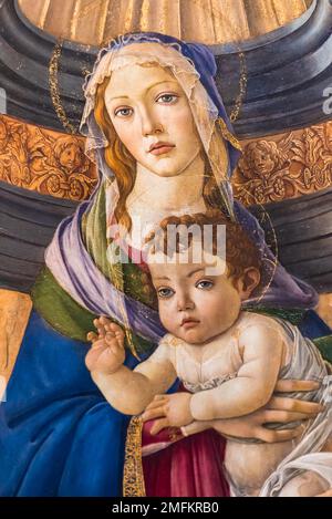 Peinture Renaissance portritant la Vierge Marie avec le bébé Jésus Banque D'Images