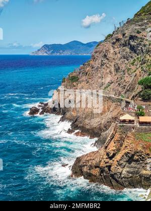 Italie, paysage maritime ligure, les cinq célèbres terres, reportage de voyage Banque D'Images