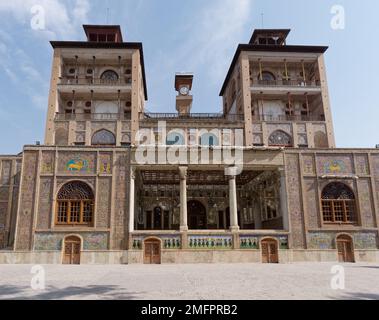 Le bâtiment Shams OL-Emareh, à l'est du palais de Golestan, à Téhéran, en Iran Banque D'Images