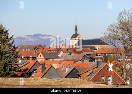 Hasselfelde dans les montagnes Harz ville d'Oberharz am Brocken Banque D'Images