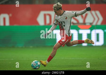 UTRECHT, PAYS-BAS - JANVIER 25: Taylor Booth du FC Utrecht lors du match néerlandais Eredivisie entre le FC Utrecht et Rotterdam Excelsior au Stadion Galgenwaard sur 25 janvier 2023 à Utrecht, pays-Bas (photo de Ben gal/Orange Pictures) Banque D'Images