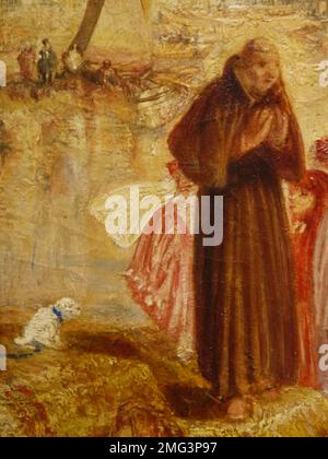 Détail: Monk du Grand Canal: Scène - une rue à Venise par JMW Turner, exposé au Musée Huntington, Saint-Marin Banque D'Images