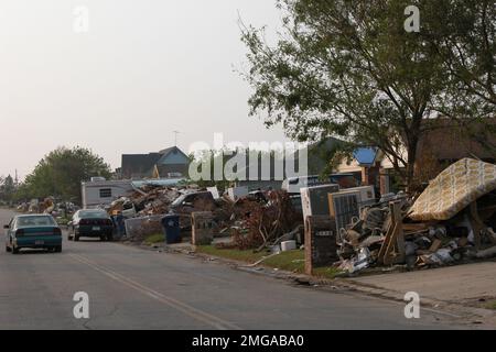 Affaires publiques - évaluation des dommages - 26-HK-416-17. Ouragan Katrina Banque D'Images