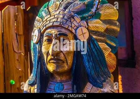 Indien en bois sculpté Banque D'Images