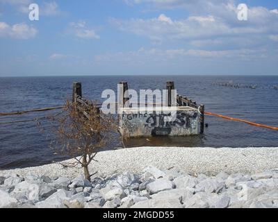 Pollution - ESU St. Louis Response - eau - 26-HK-252-125. Ouragan Katrina Banque D'Images