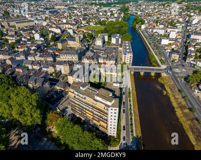 France, Correze (19) Brive-la-Gaillarde, vue aérienne Banque D'Images