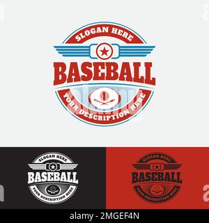 Modèle de baseball Vintage logo format Vector EPS Illustration de Vecteur