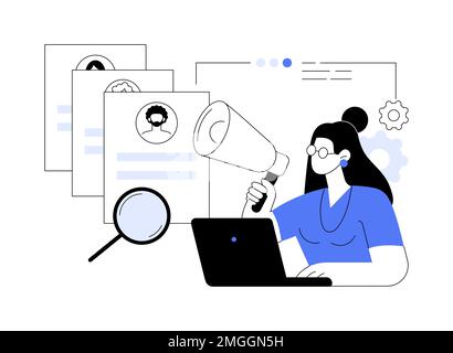 Illustration vectorielle abstraite de concept pour les employés recherchés. Illustration de Vecteur