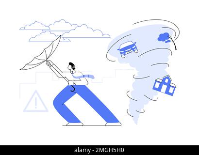 Illustration abstraite du vecteur de concept des ouragans. Illustration de Vecteur