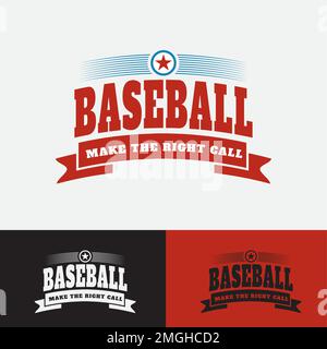 Modèle de baseball Vintage logo format Vector EPS Illustration de Vecteur