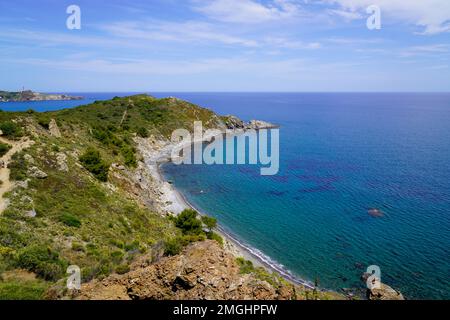 Site de la baie d'Anse de Paulilles à Port-Vendres en occitanie française du sud-est de la france Banque D'Images