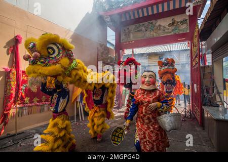 Il y a beaucoup de Festival chinois traditionnel en Thaïlande. Le plus célèbre est le Festival du Dieu chinois à Talat Phlu. Cette photo est taken le décembre, Banque D'Images