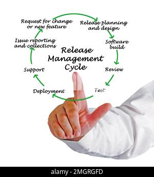 Composants du cycle de gestion des versions Banque D'Images