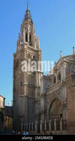 La haute cathédrale gothique Primatial de Sainte Marie de Tolède construite entre 1236 et 1493 Tolède Espagne Banque D'Images