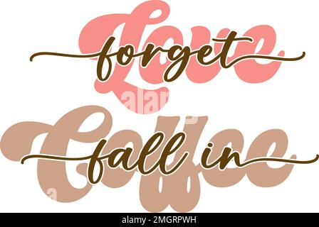 Citation d'un café groovy de style rétro. Vecteur sur arrière-plan isolé. Illustration de Vecteur