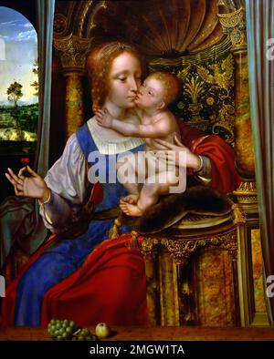 Madonna et l'enfant, 1525 par Quinten Massys (1466 - 1530) Belgique flamande Banque D'Images