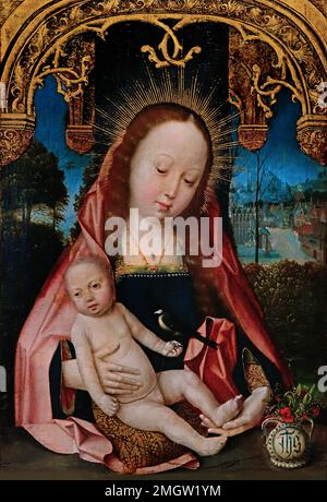 Triptyque de la Vierge à l'enfant, Jean l'Évangéliste et Marie Madeleine 1520 - 1525 Jan Provoost 1470-1529 Belgique Belge Flamande ( intermédiaire ) Banque D'Images