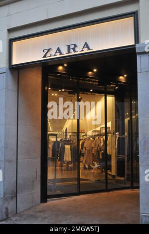 Copenhague/Danemark/26 janvier 2023/magasin de détail espagnol Zara sur la rue financière stroeget dans la capitale danoise Copenhague. (Photo. Francis Joseph Dean/Dean Pictures) Banque D'Images