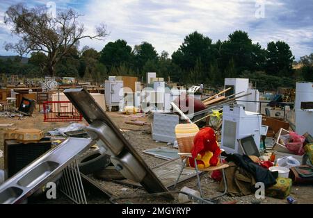 Corkhill Recycling Center Canberra Australie recyclage des pourboires aux ordures Banque D'Images