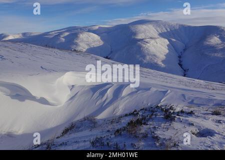 Massif de Beinn a' Ghlo vu de Glen Tilt à l'ouest, Scottish Highlands Unint Kingdom Banque D'Images