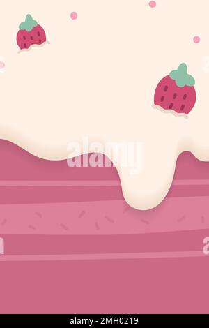 Gaufres avec glace aux fraises vectorisation Illustration de Vecteur