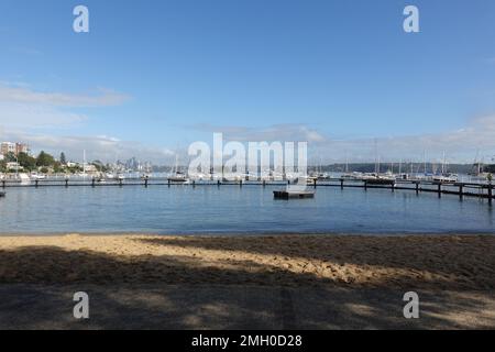 Murray Rose Pool, anciennement Redlreaf Pool, une piscine publique sur la rive du port de Sydney, Sydney NSW, Australie Banque D'Images