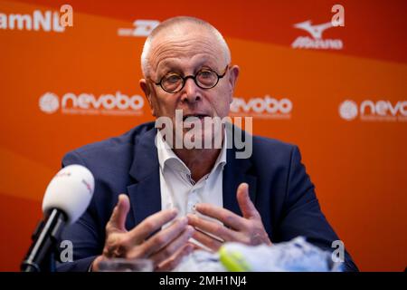 UTRECHT, PAYS-BAS - JANVIER 26: Herman Meppelink, directeur technique de Nevobo, lors d'une conférence de presse du Nederlandse Volleybalbond à DeWeerelt van Sport sur 26 janvier 2023 à Utrecht, pays-Bas (photo de René Nijhuis/Orange Pictures) crédit: Orange pics BV/Alay Live News Banque D'Images