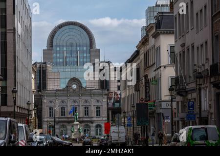 Luxembourg place dans le quartier européen. Bruxelles. Belgique. Banque D'Images