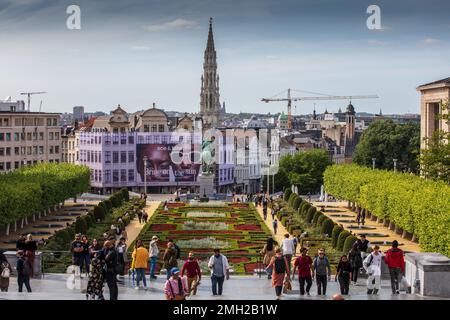 Jardin du Mont des Arts. Bruxelles. Belgique. Banque D'Images