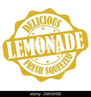 Étiquette ou timbre de limonade sur fond blanc, illustration vectorielle Illustration de Vecteur