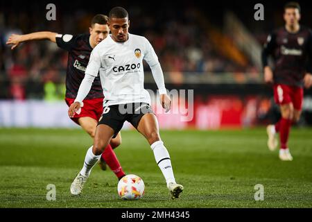 Espagne. 26th janvier 2023. Samuel Dias Lino (Valencia CF, #16) Credit: Saolab/Alay Live News Banque D'Images