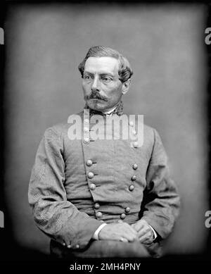 Le général Pierre Gustave Toutant de Beauregard, commandant confédéré du bombardement du fort Sumter. Le bombardement et la capture du fort Sumter par les confédérés ont été la bataille d'ouverture de la guerre américaine de Ciil. Banque D'Images