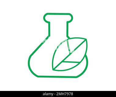 Symbole vert sans parabène isolé. Concept d'emballage et de réglementation. Illustration de Vecteur